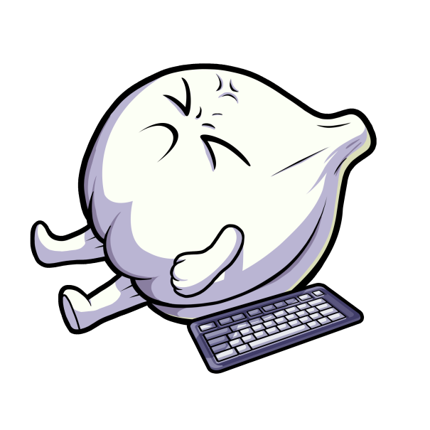 An exhausted, tired character.